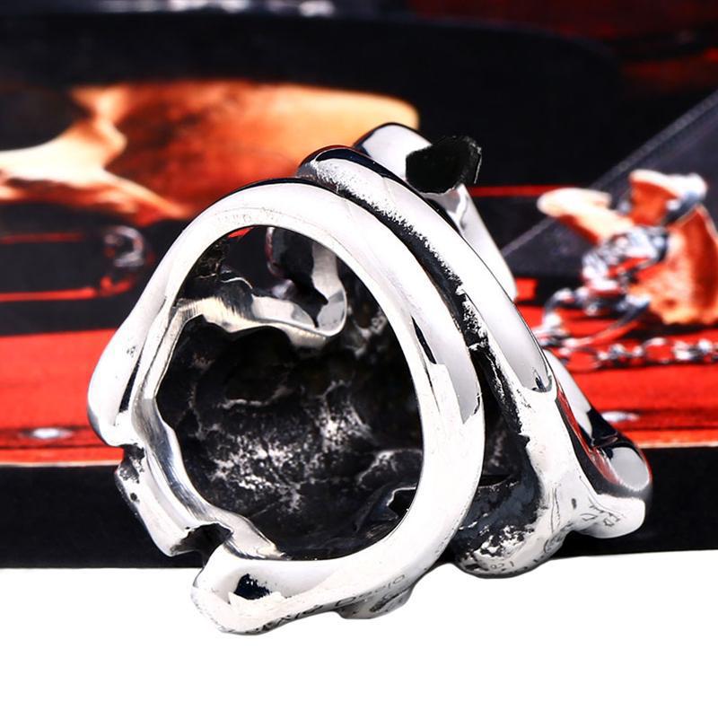 Dödskallering Turbo Biker Skull (Stål)