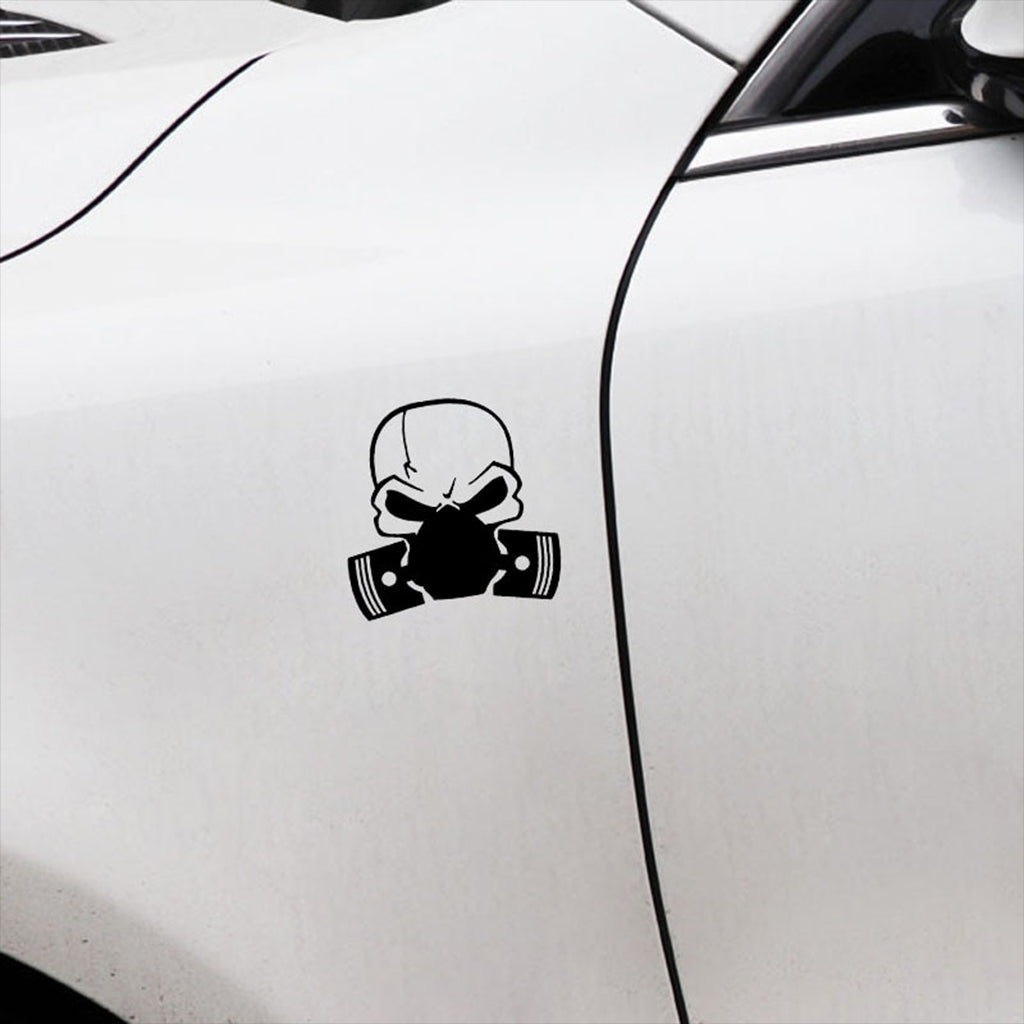 Bildekal Dödskalle Med Gasmask