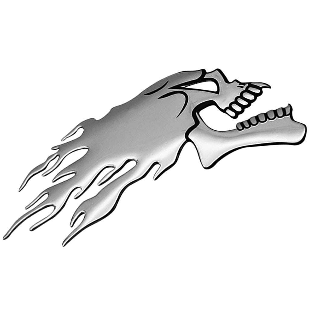 Bilemblem Brinnande Dödskalle