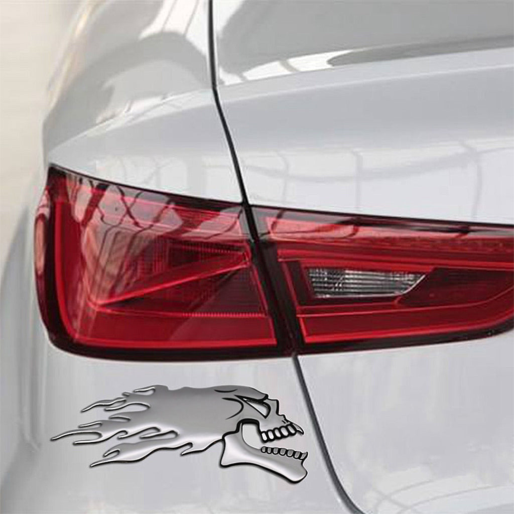 Emblem Dödskalle Med Flames