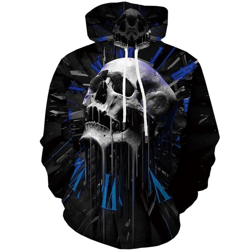 Blå Dödskalle Tröja