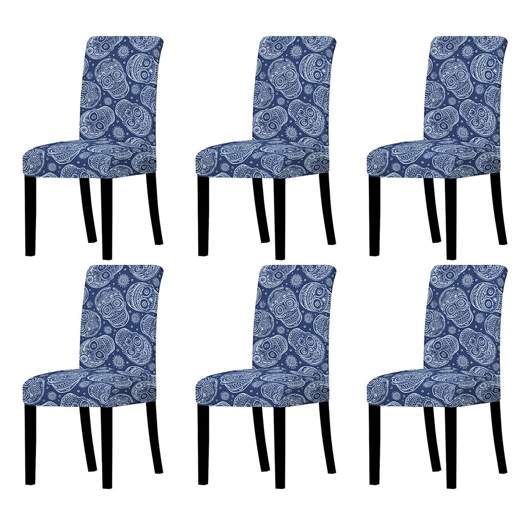 Blå Klädsel Dödskallar Till Stolar