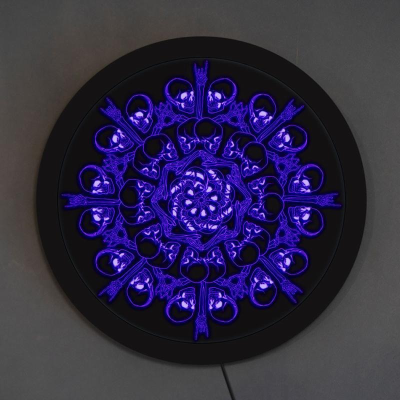 Rund Dödskalle Lampa