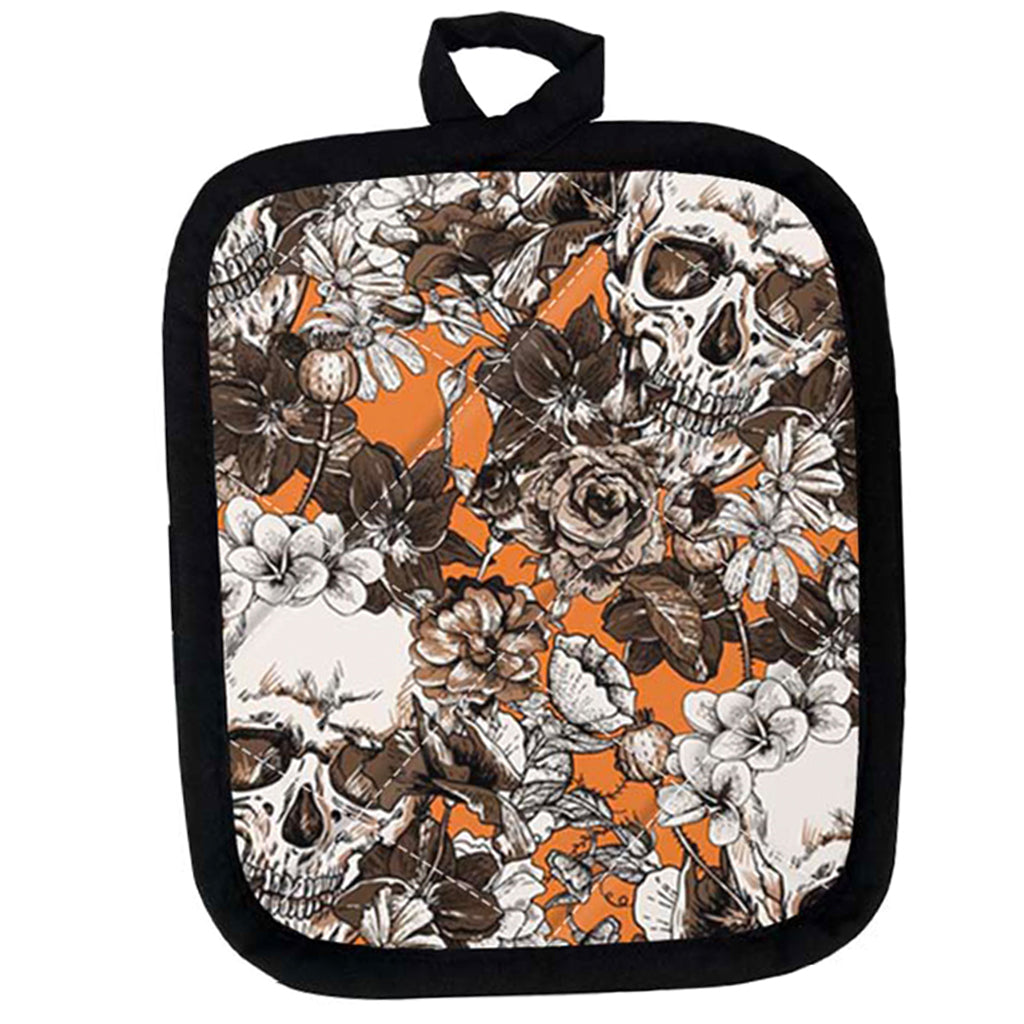 Blommig Dödskalle Grytlapp