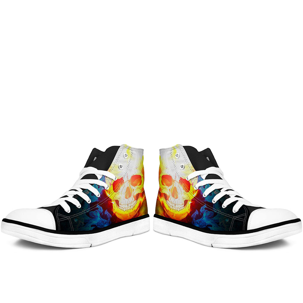 Skor Brinnande Dödskalle