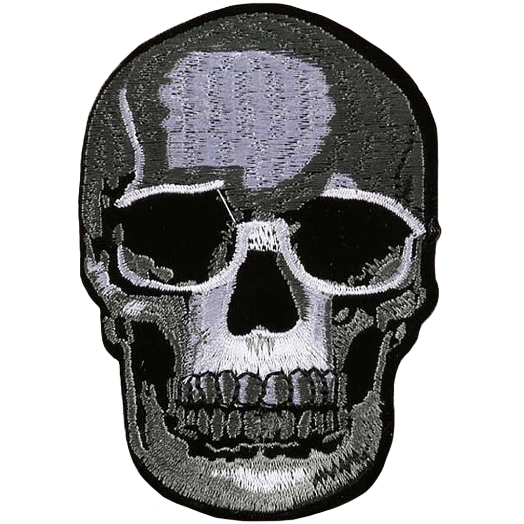 Broderat Dödskalle Tygmärke