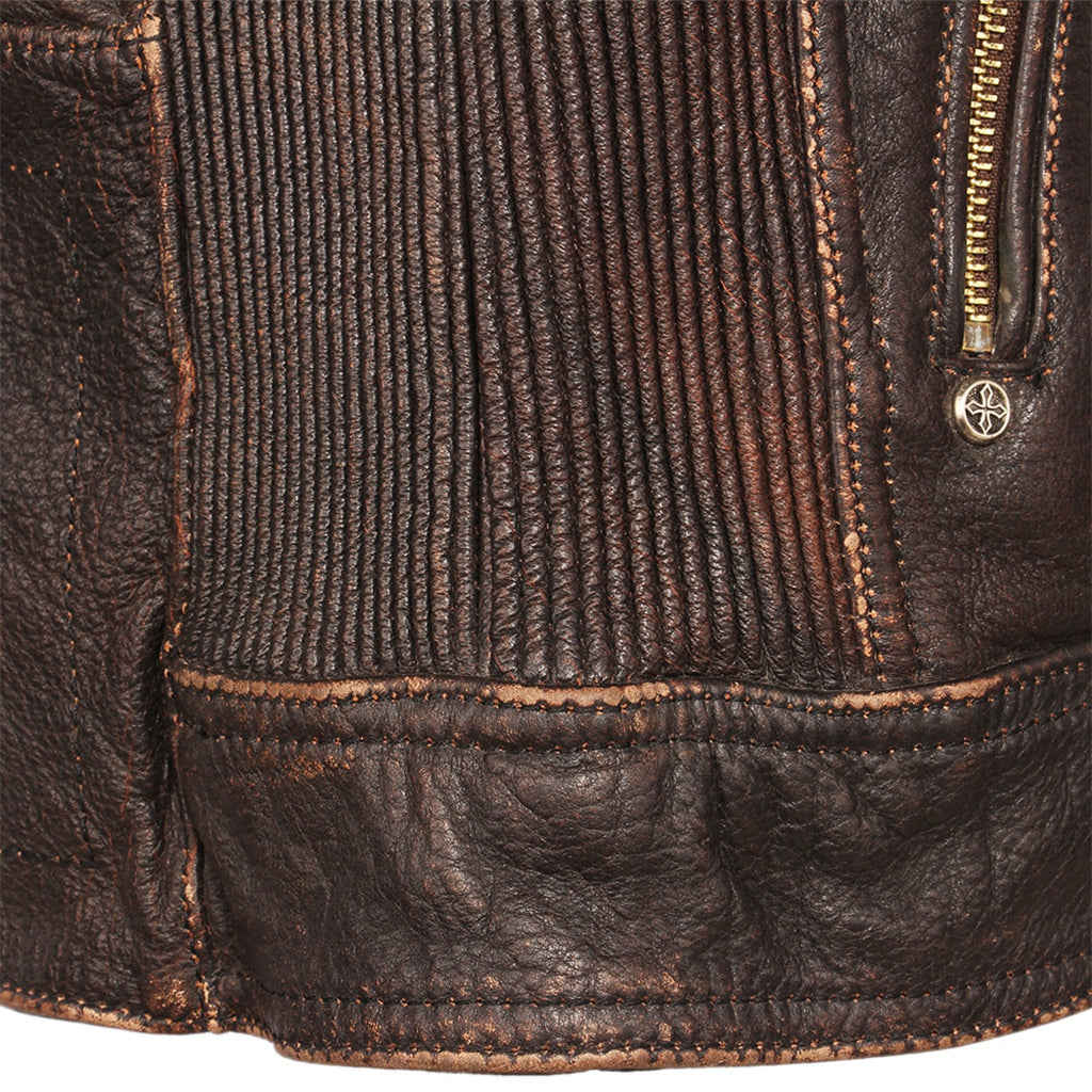 Brun Herrjacka Med Dödskalle På Ryggen