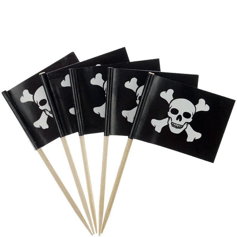 Cocktailflaggor Dödskalle