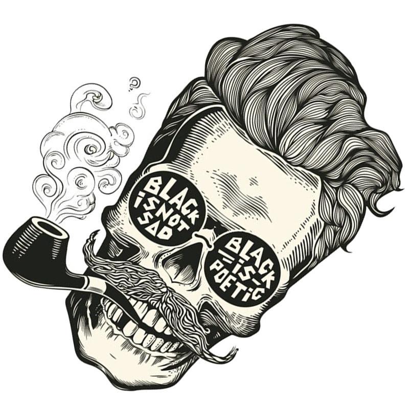 Klistermärke Black Is Not Sad