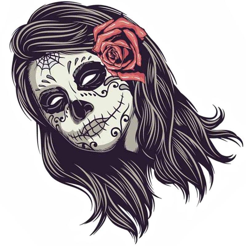 Klistermärke Día De Muertos