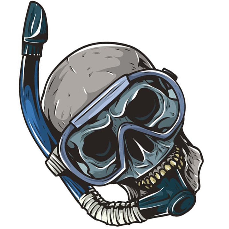 Dekal Dödskalle Med Cyklop