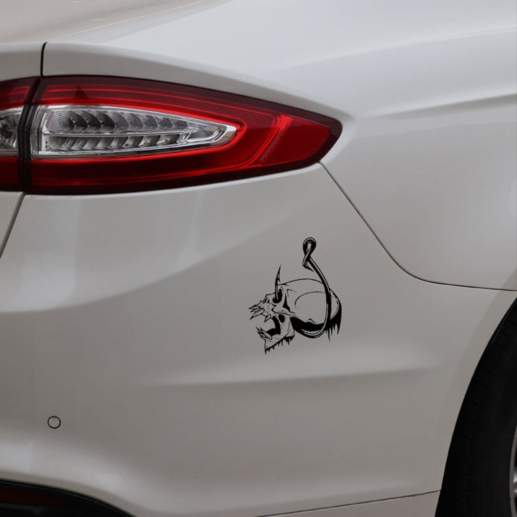 Dekal Dödskalle Med Fiskekrok