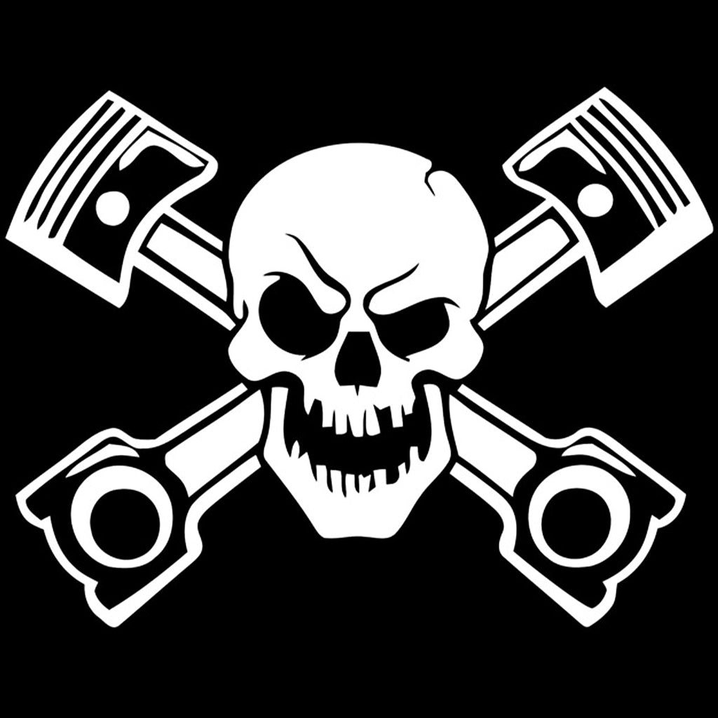 Dekal Dödskalle Med Korsade Kolvar