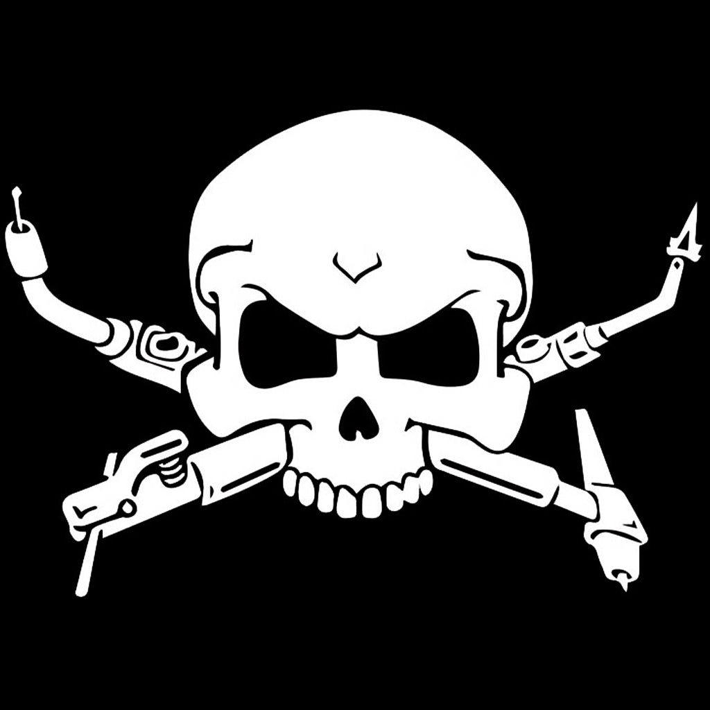 Sticker Dödskalle Korslagda Svetsar