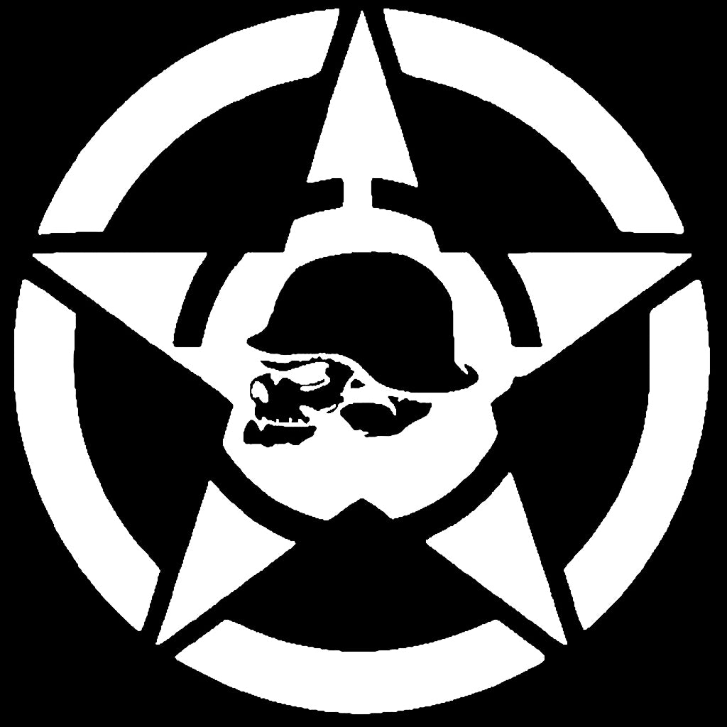 Sticker Dödskalle Med Hjälm