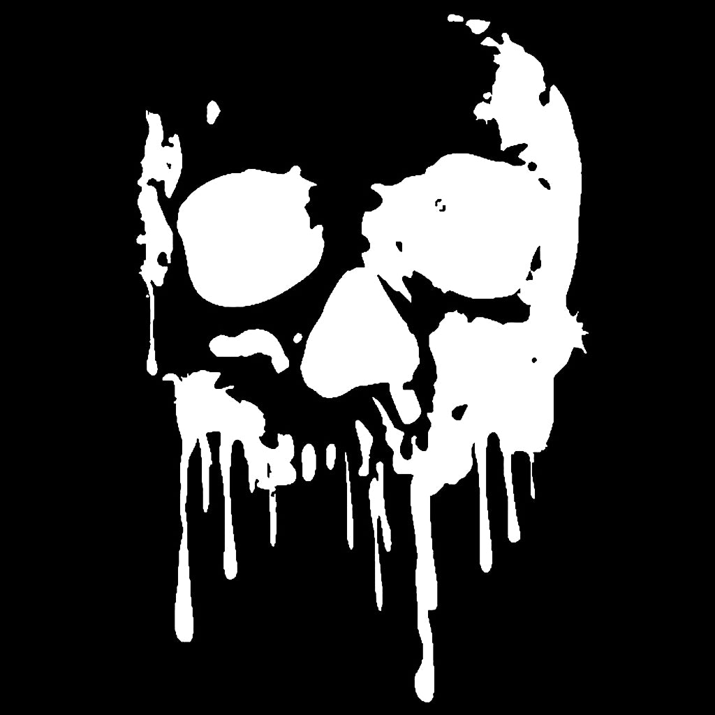 Sticker Droppande Dödskalle