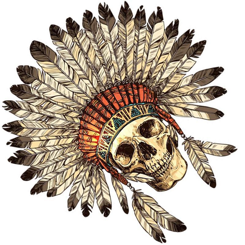 Sticker Indianhövding