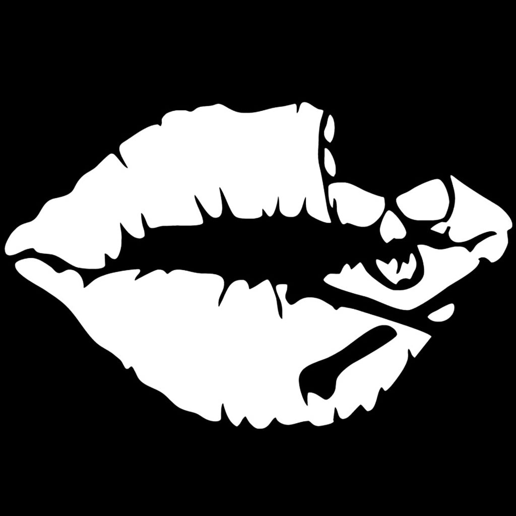 Sticker Läppar Dödskalle