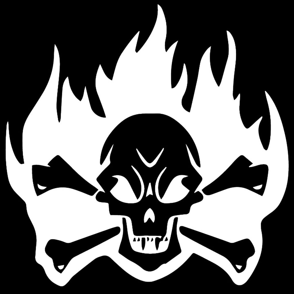 Dekal Brinnande Dödskalle