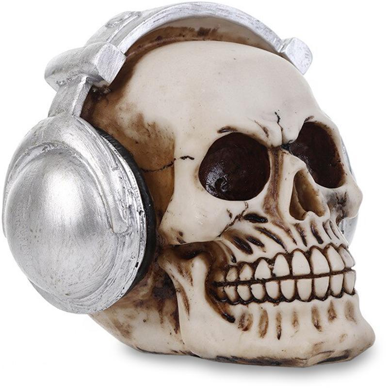 Dödskalle Prydnad Hörlurar