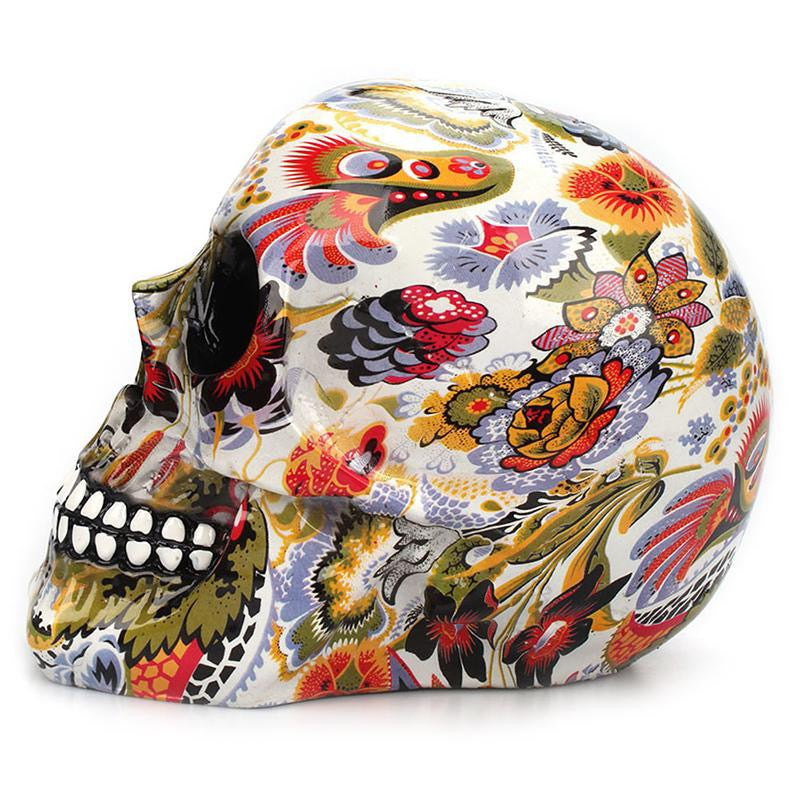 Dekorativ Dödskalle Blommor