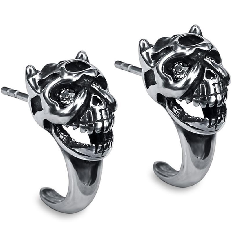 Dödskalle Örhängen Demon