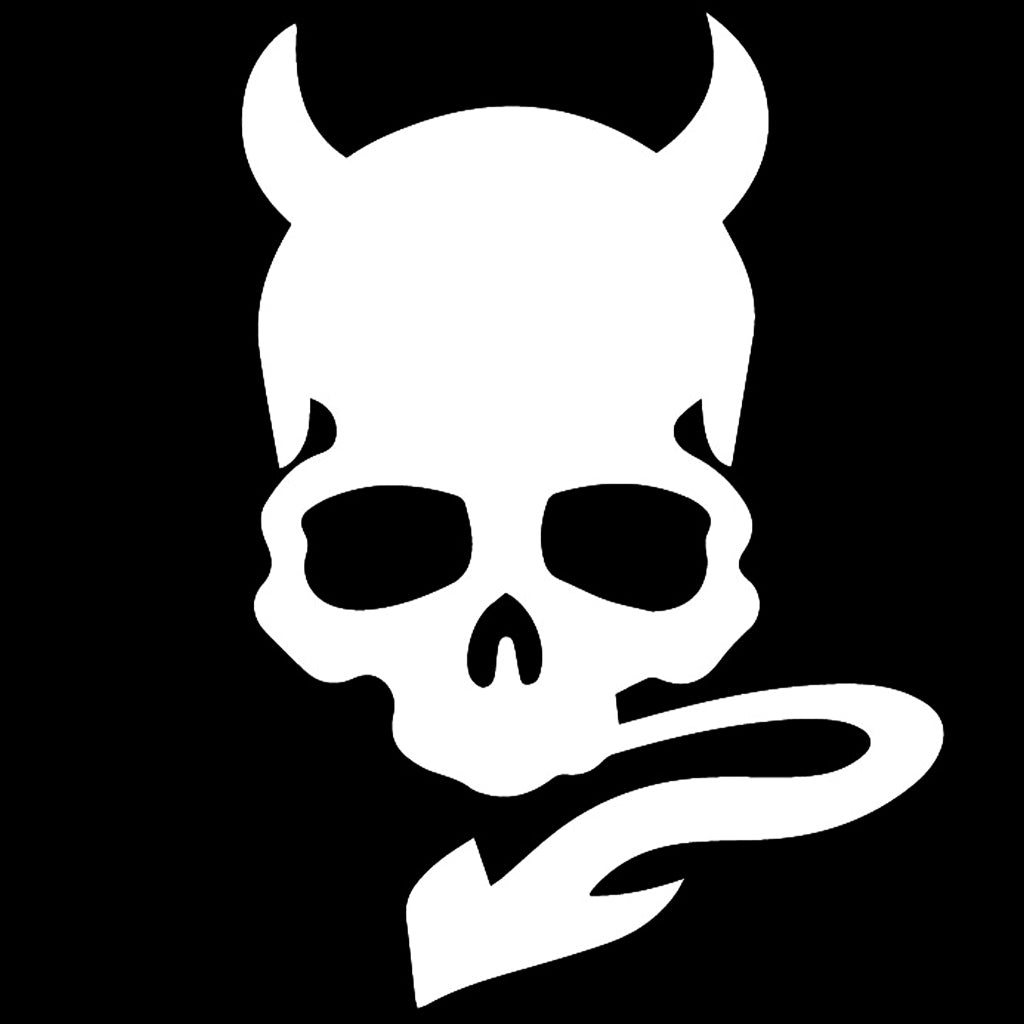 Klistermärke Djävul Dödskalle
