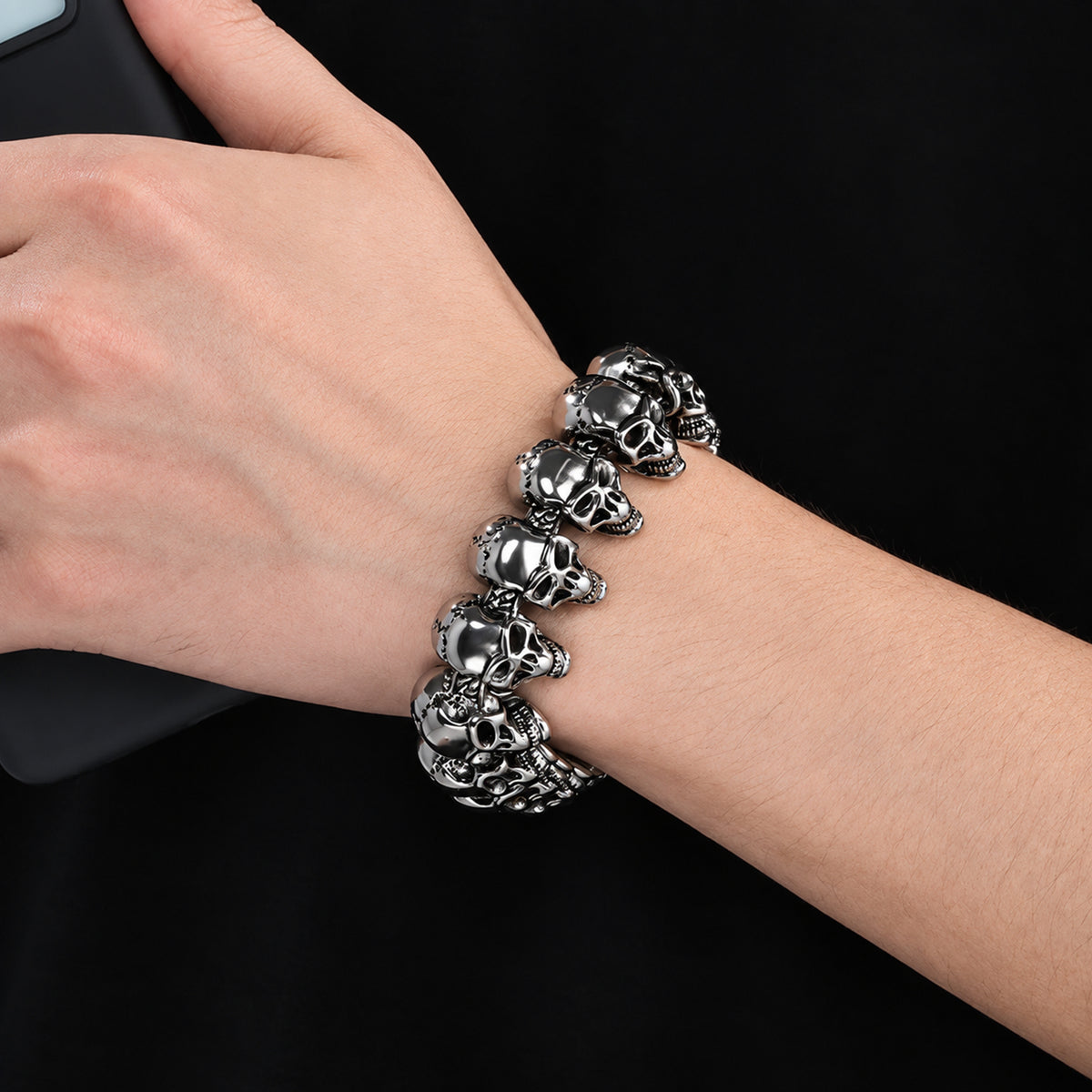 Dödskalle Armband Shattered Skulls (Stål)