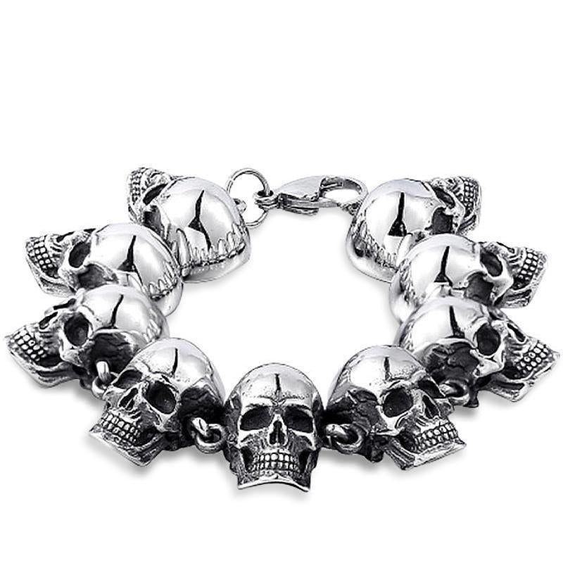 Gothic Dödskalle Stålarmband