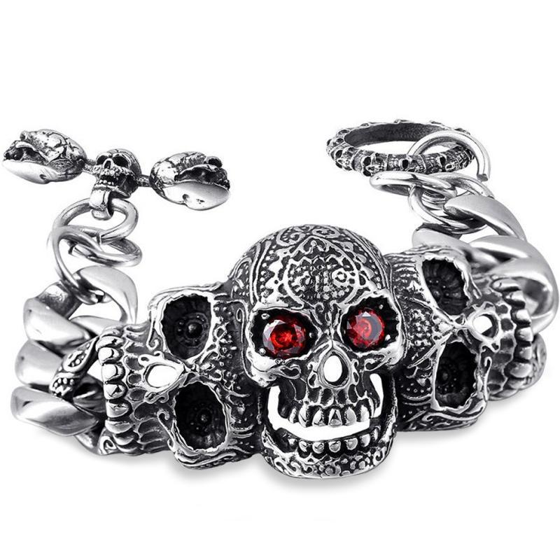 Calavera Dödskalle Stålarmband