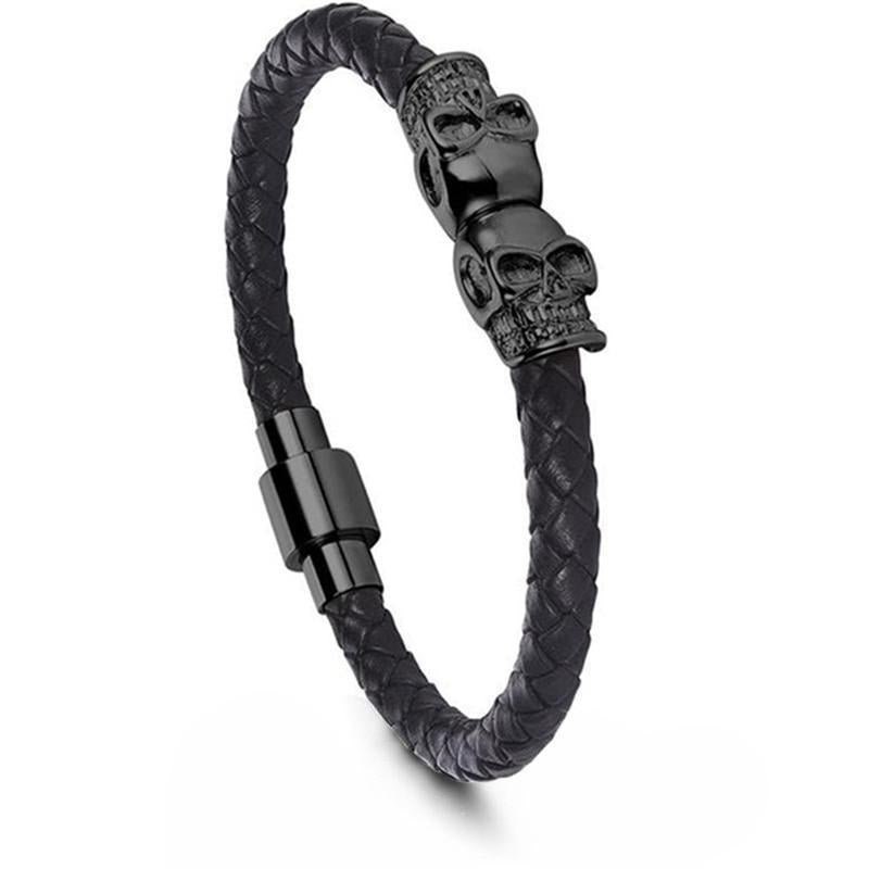 Dödskalle Läderarmband Manschett