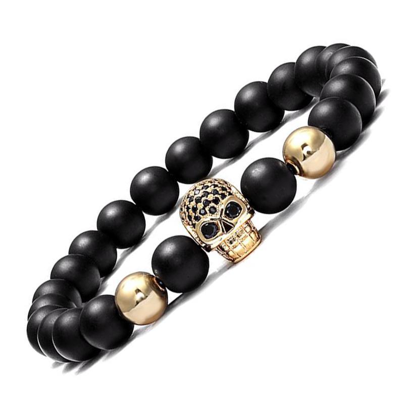 Armband Med Guld Dödskalle