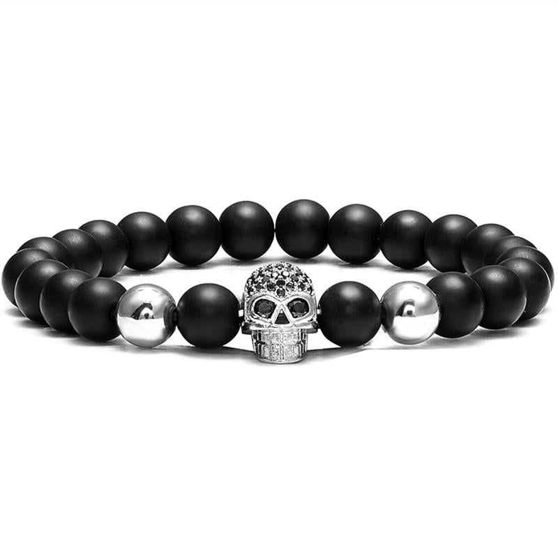 Dödskalle Pärlarmband Silver