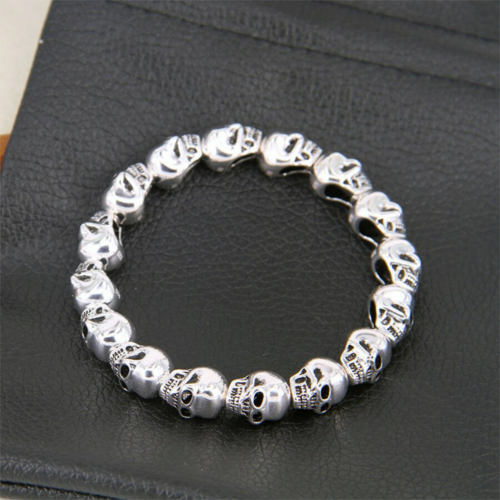 Silverarmband Med Dödskallar