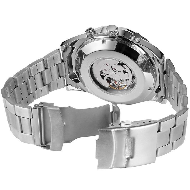 Mekanisk Dödskalle Klocka Stål