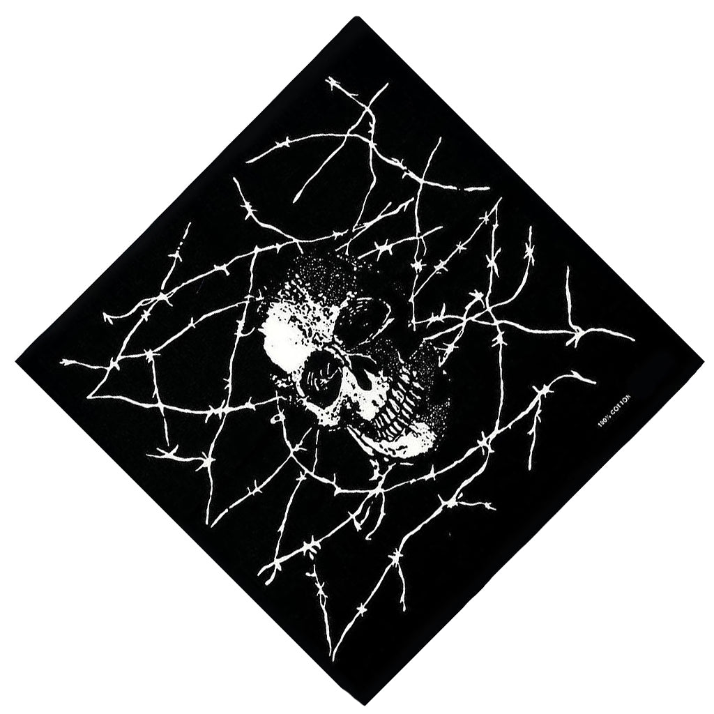 Svart Dödskalle Bandana