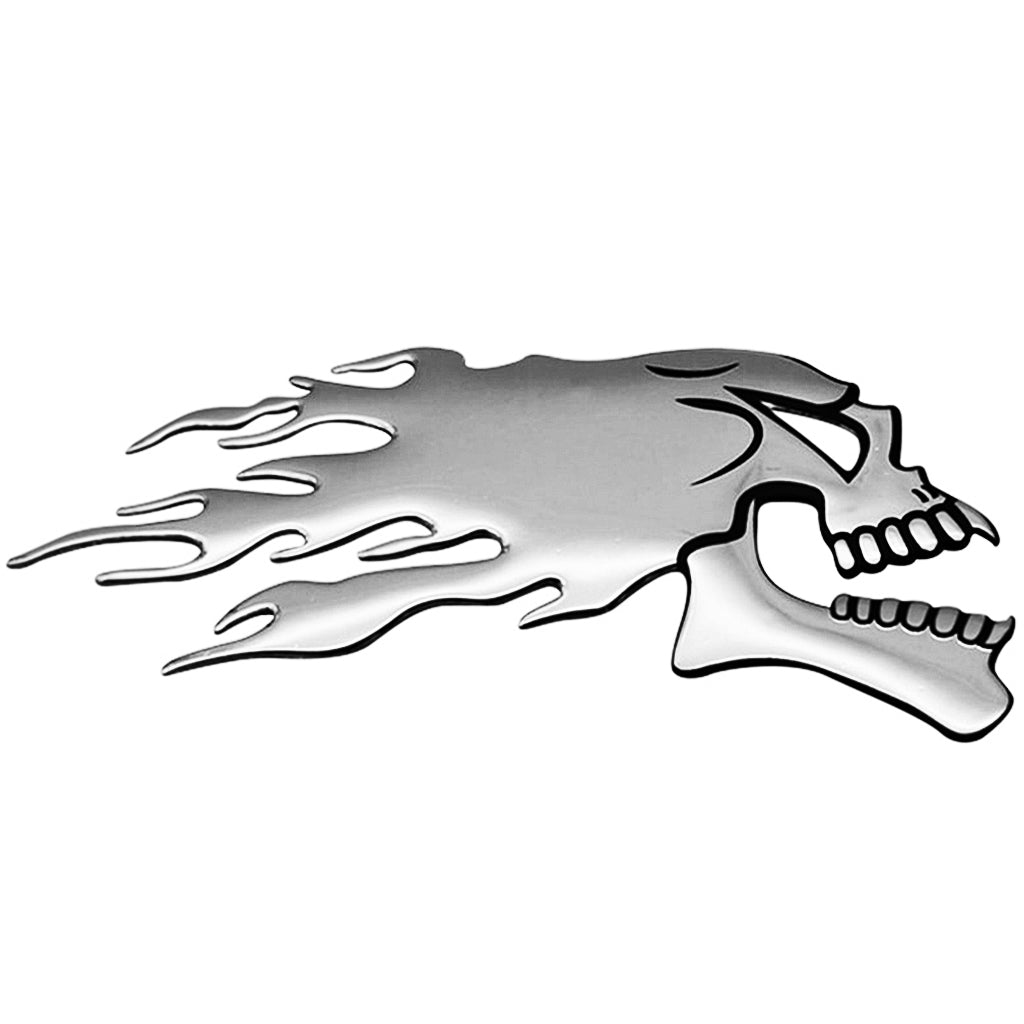 Dödskalle Bilemblem Eldsflammor