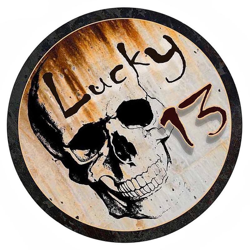 Dödskalle Dekal Lucky 13