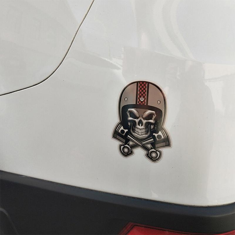 Sticker Dödskalle MC-Hjälm