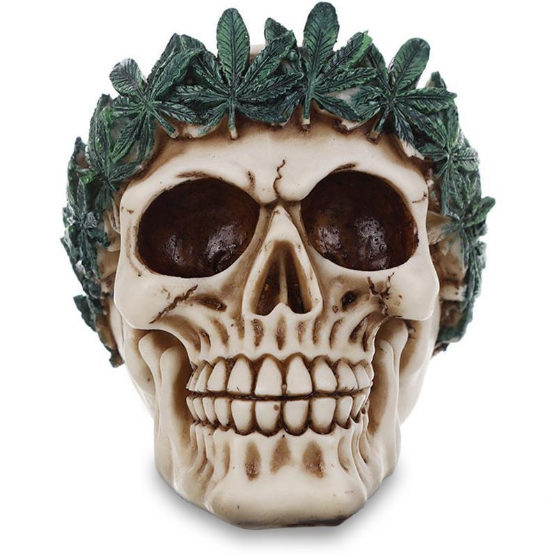 Dödskalle Dekoration Cannabis