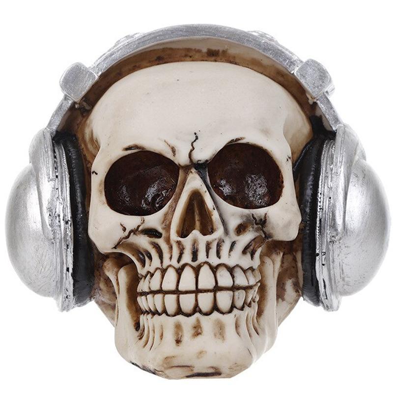 Dödskalle Med Hörlurar