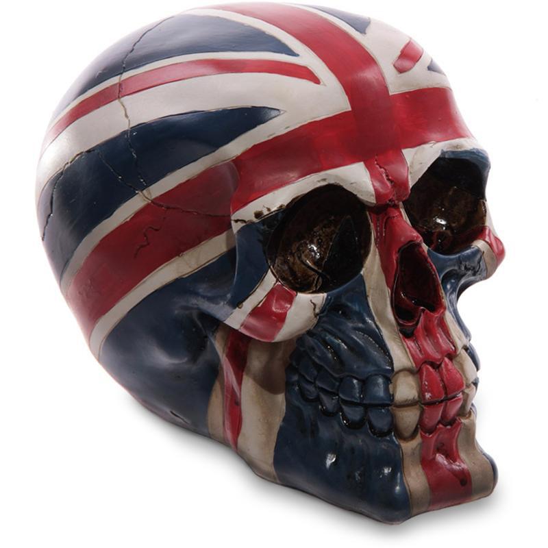 Dödskalle Dekoration Union Jack
