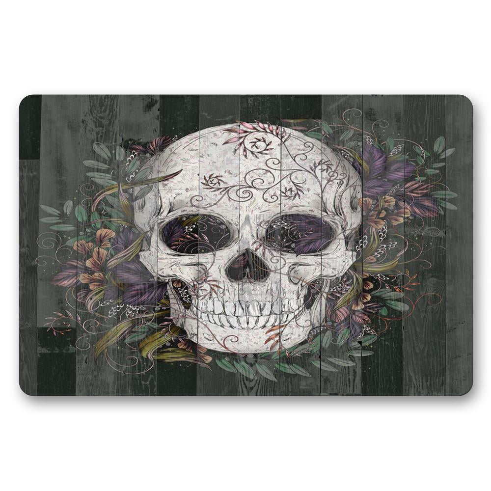 Dödskalle Dörrmatta Träplankor