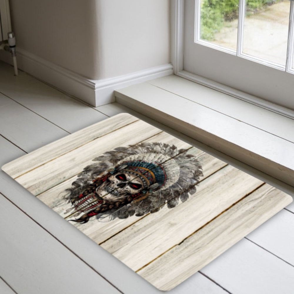 Indian Dörrmatta Med Dödskalle