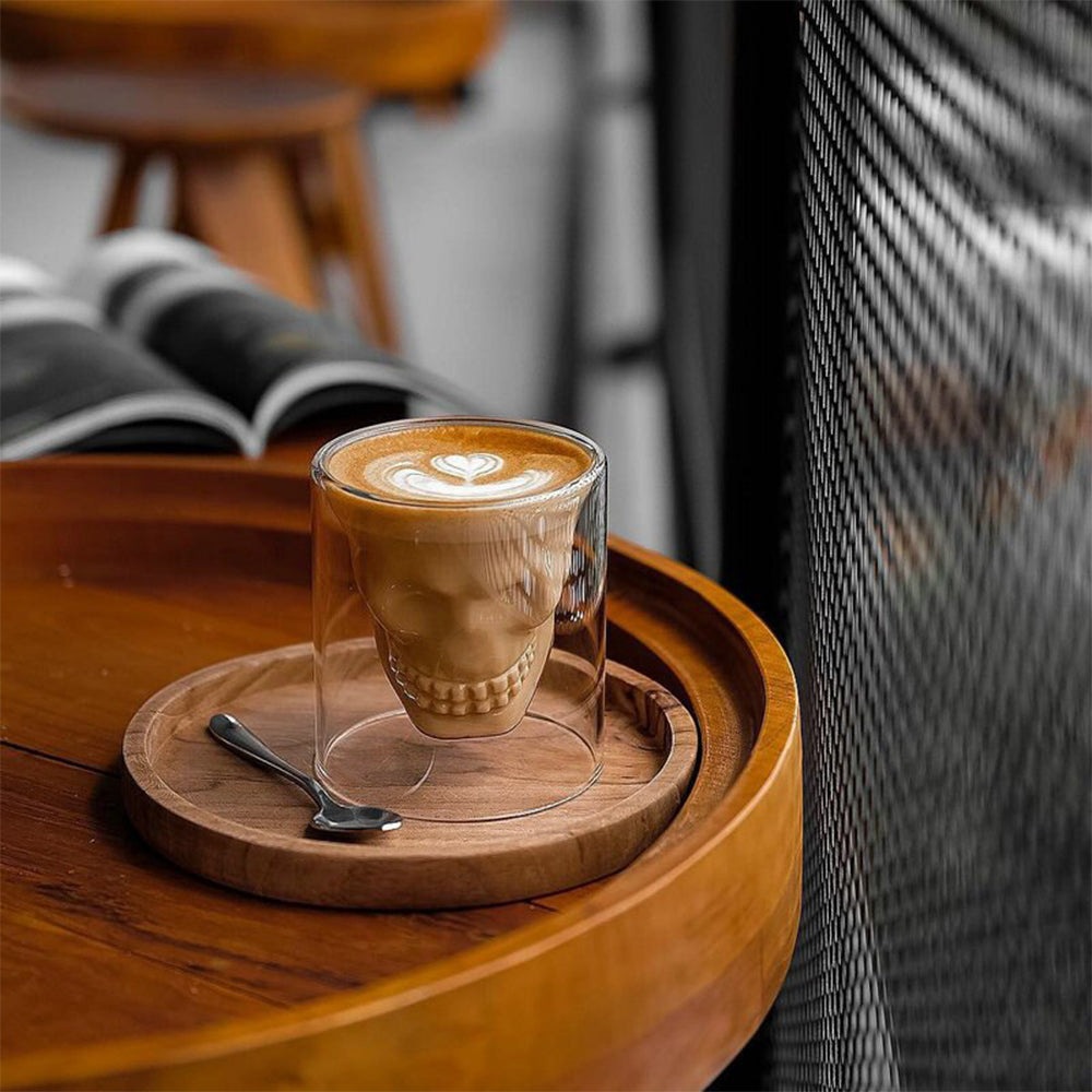 Dödskalle Espresso Glas