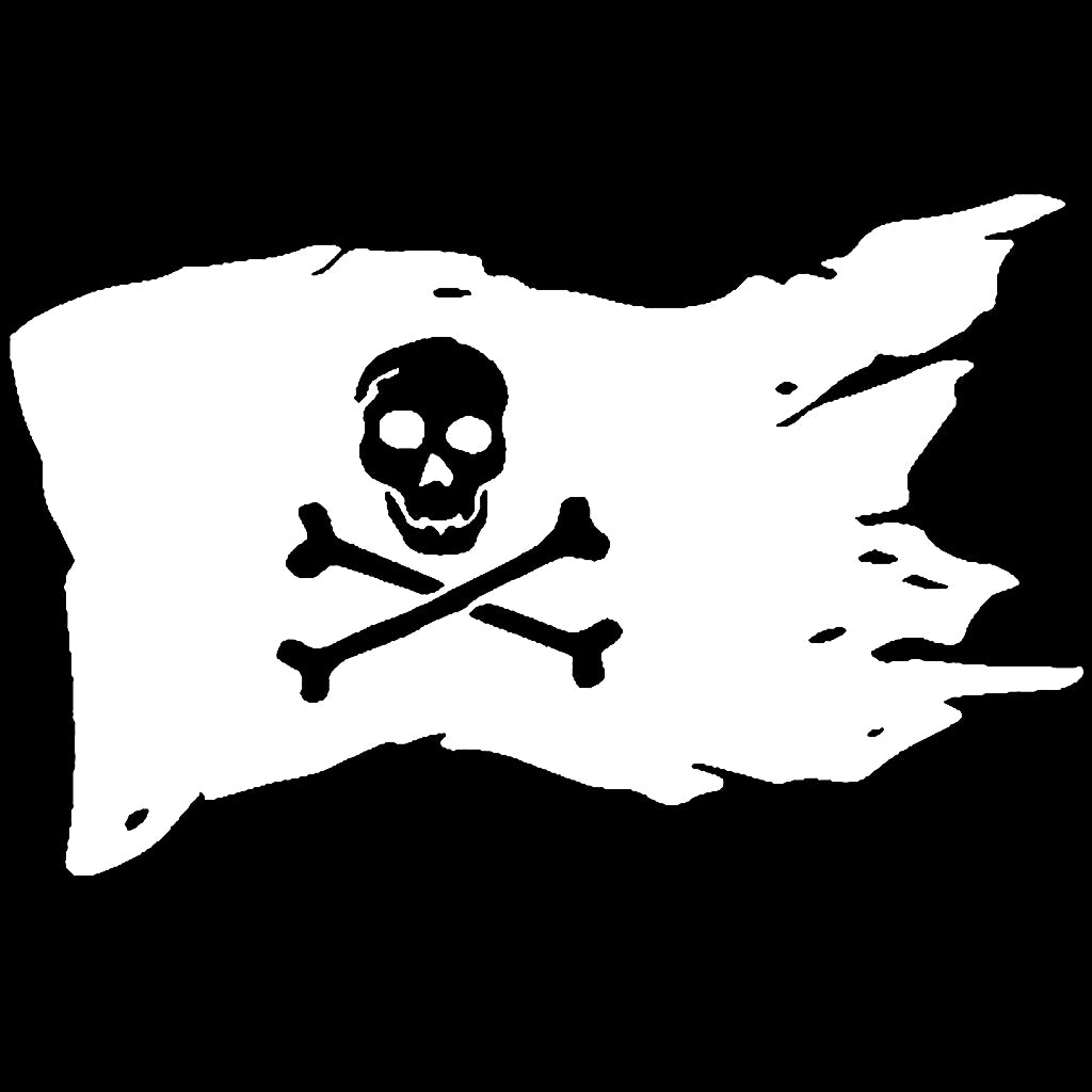 Sticker Dödskalle Flagga