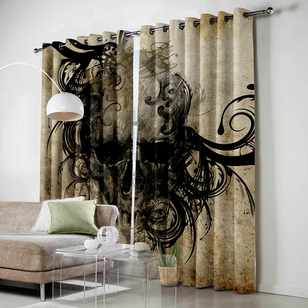 Gardiner Med Stor Svart Dödskalle