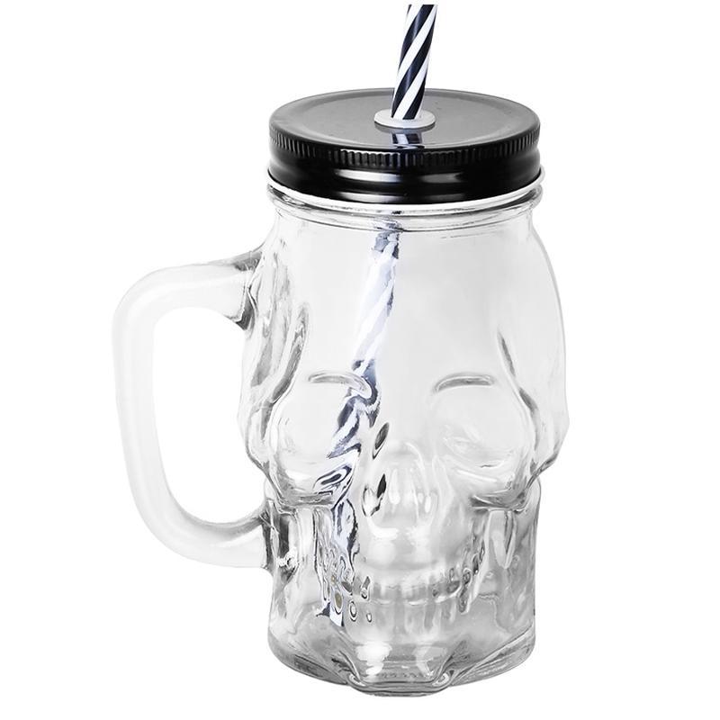 Glasflaska Dödskalle