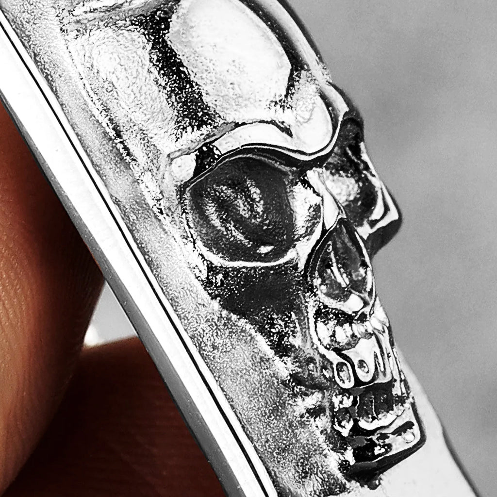 Dödskalle Halsband Skull Dog Tag (Stål)