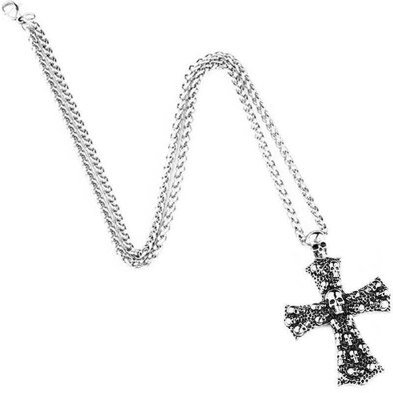 Halsband Dödskalle Krucifix